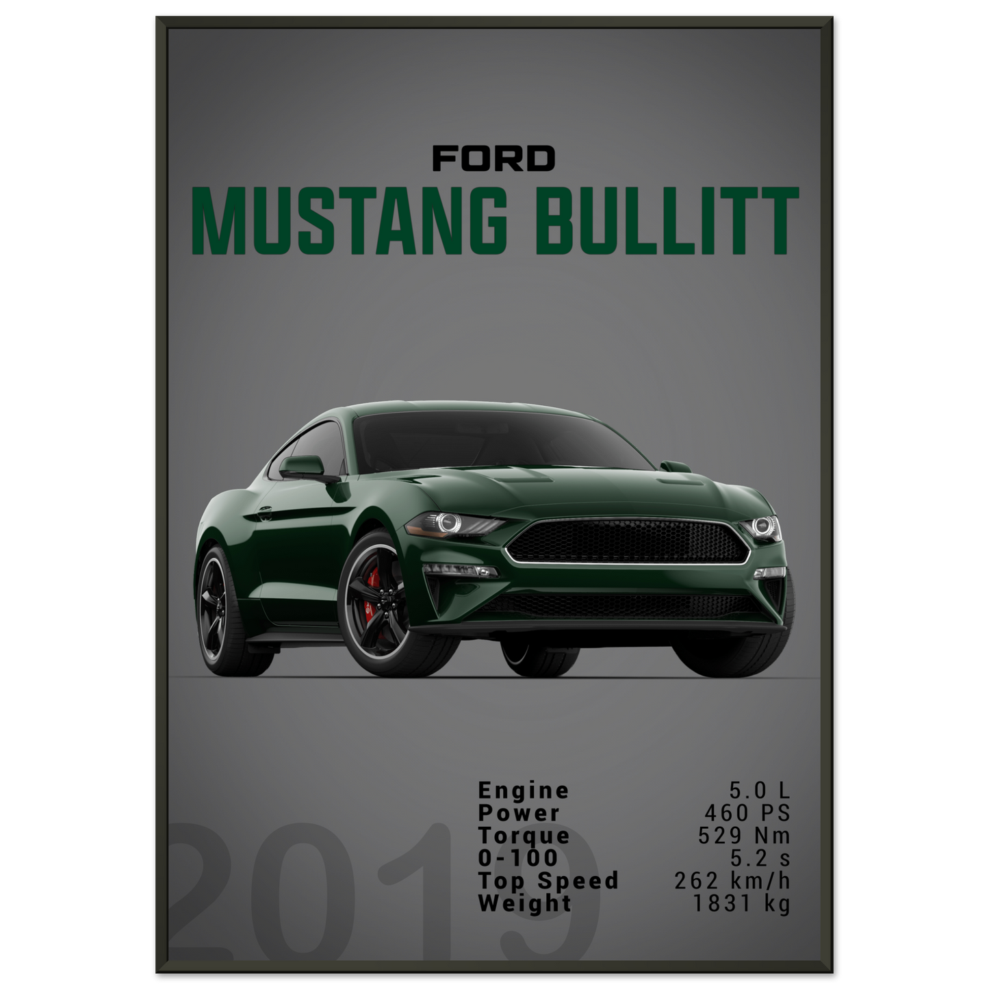 Ford Mustang 2019 Bullitt S550 (MUSTANG13D)