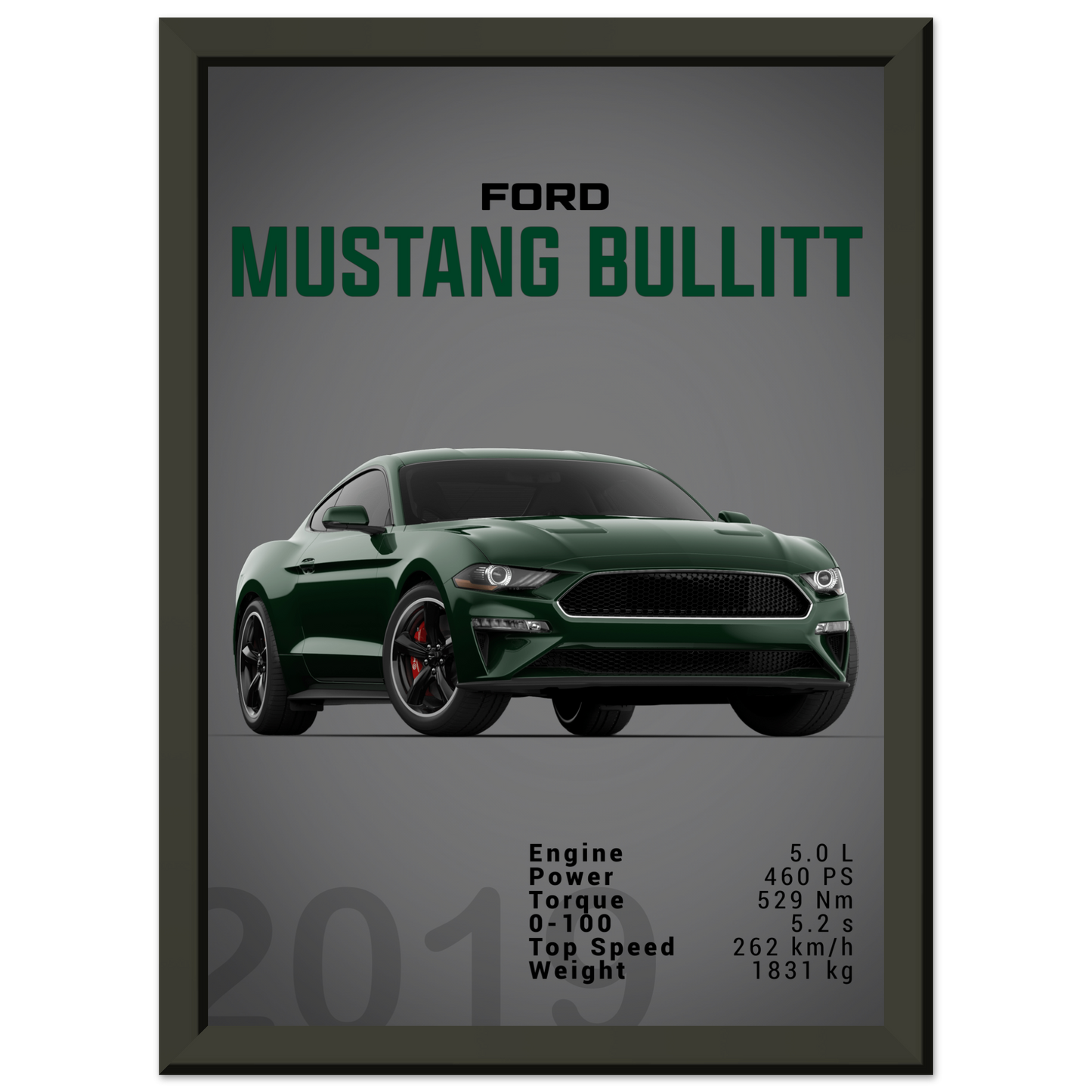 Ford Mustang 2019 Bullitt S550 (MUSTANG13D)