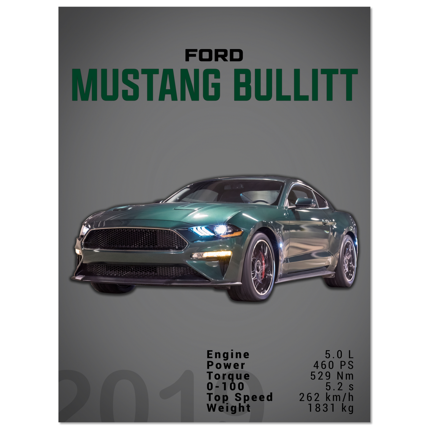 Ford Mustang 2019 Bullitt S550 (MUSTANG14D)