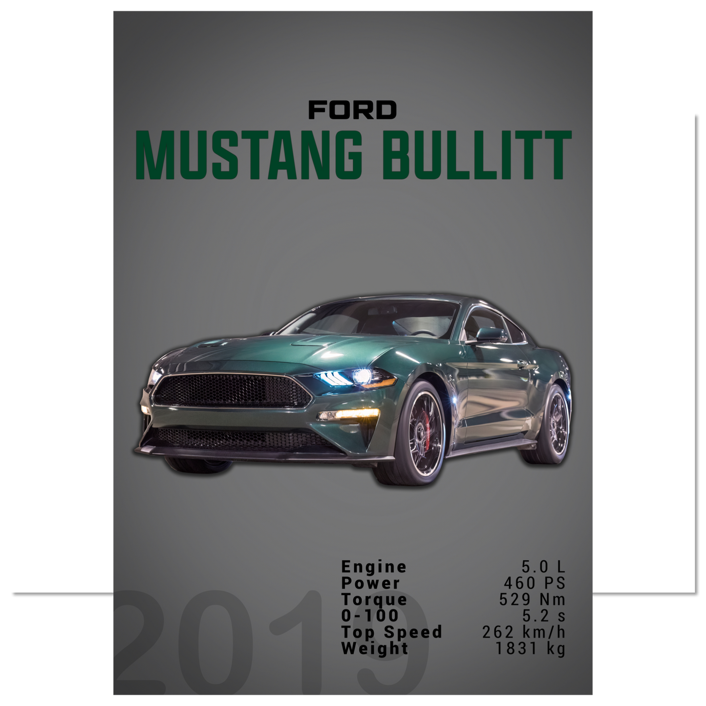 Ford Mustang 2019 Bullitt S550 (MUSTANG14D)