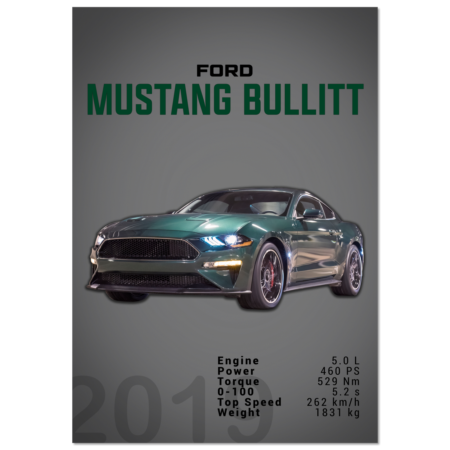 Ford Mustang 2019 Bullitt S550 (MUSTANG14D)