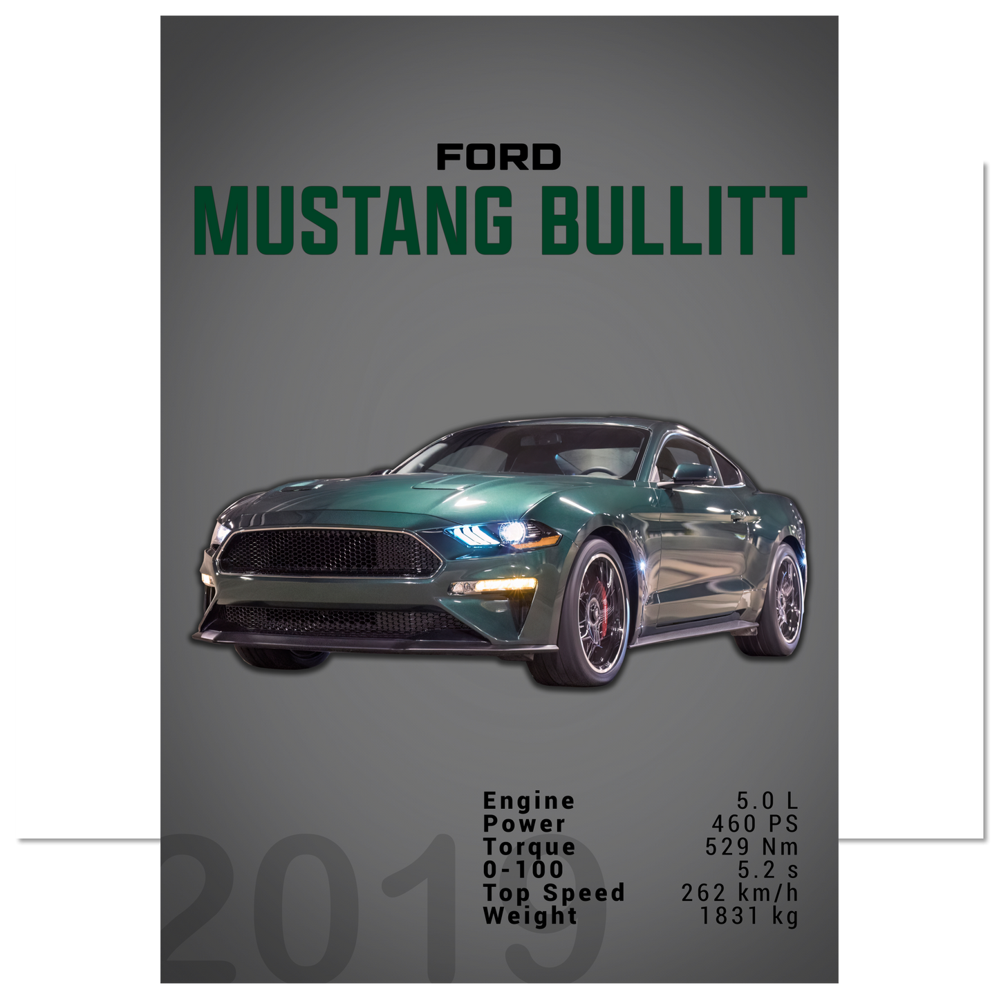 Ford Mustang 2019 Bullitt S550 (MUSTANG14D)