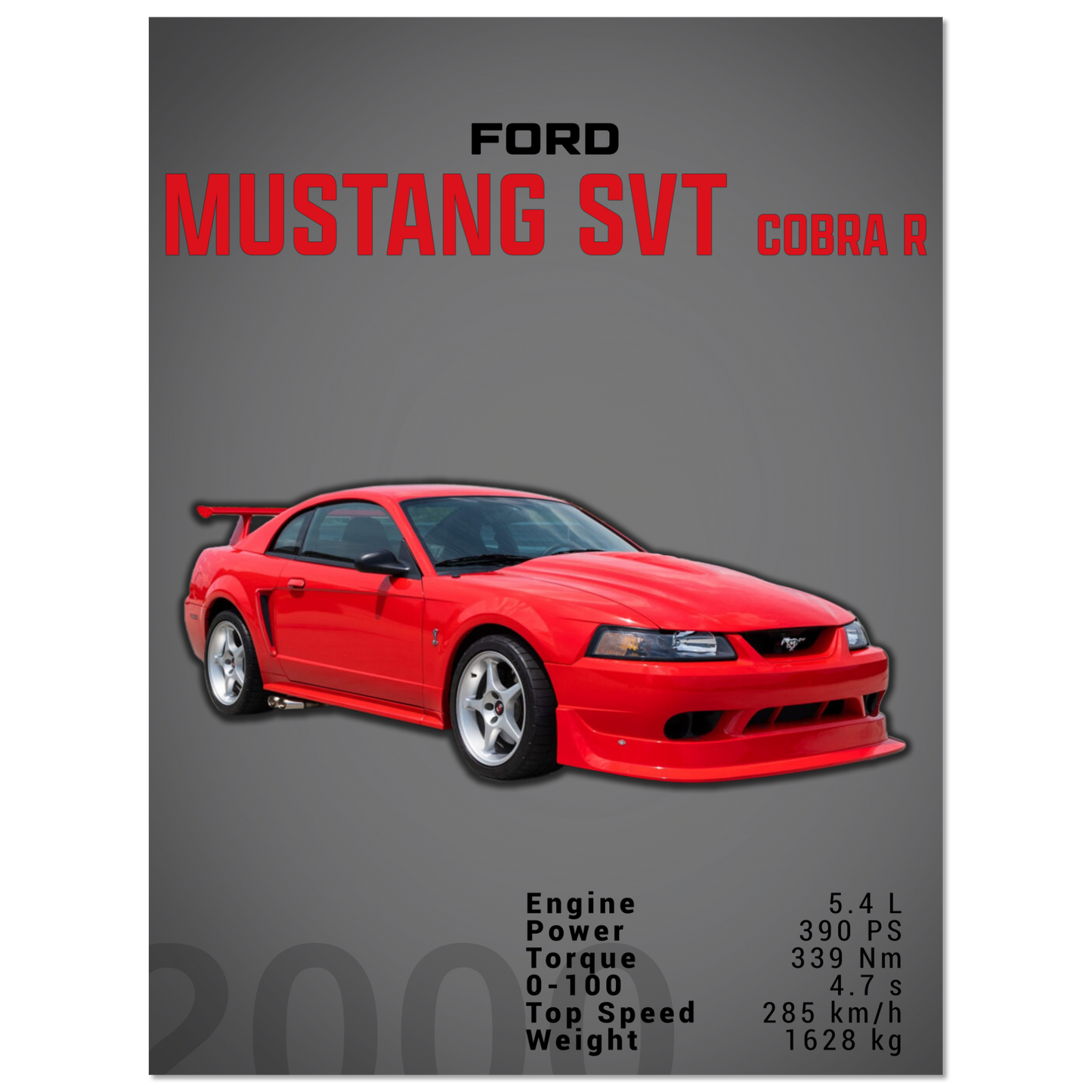 Ford Mustang 2000 SVT Cobra R (MUSTANG19D)