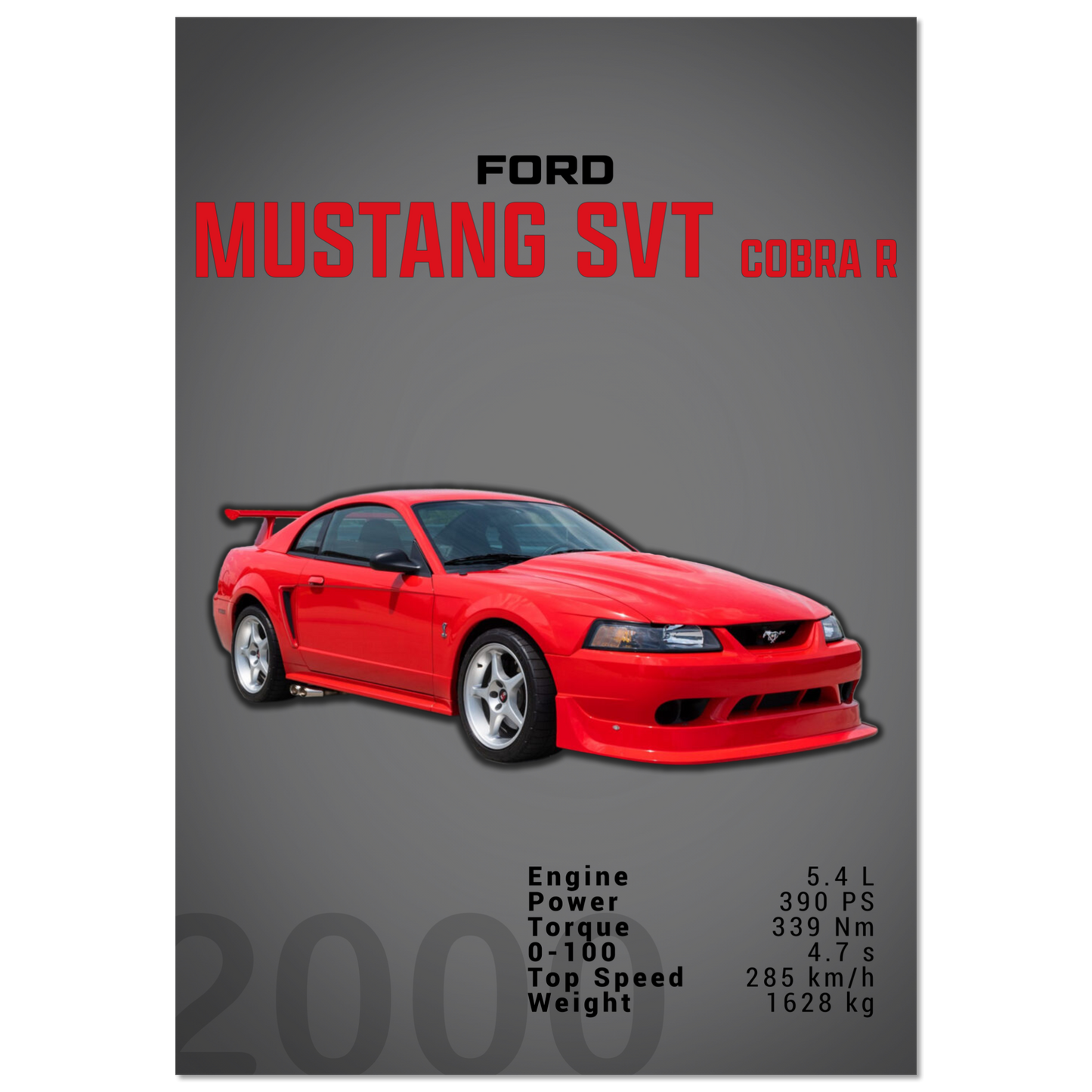 Ford Mustang 2000 SVT Cobra R (MUSTANG19D)
