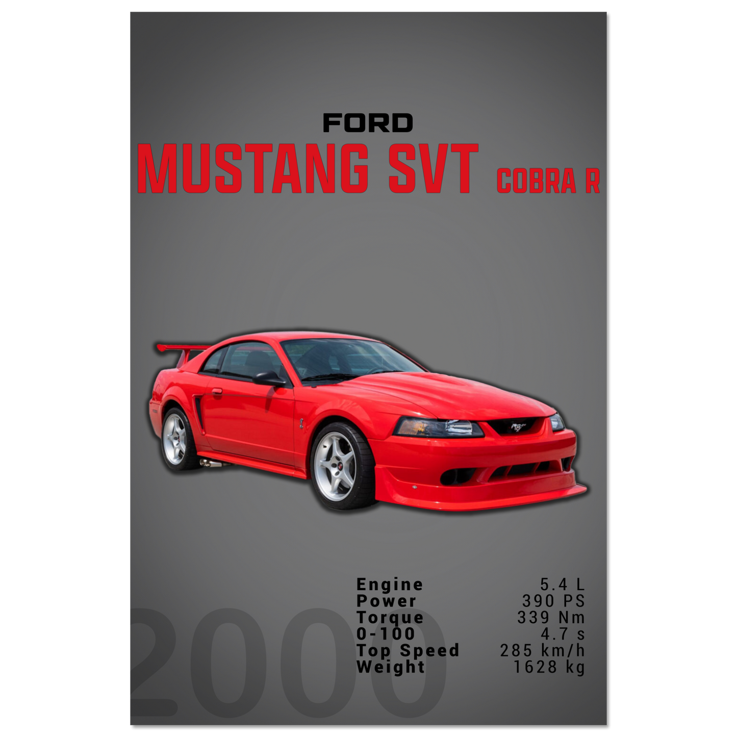 Ford Mustang 2000 SVT Cobra R (MUSTANG19D)
