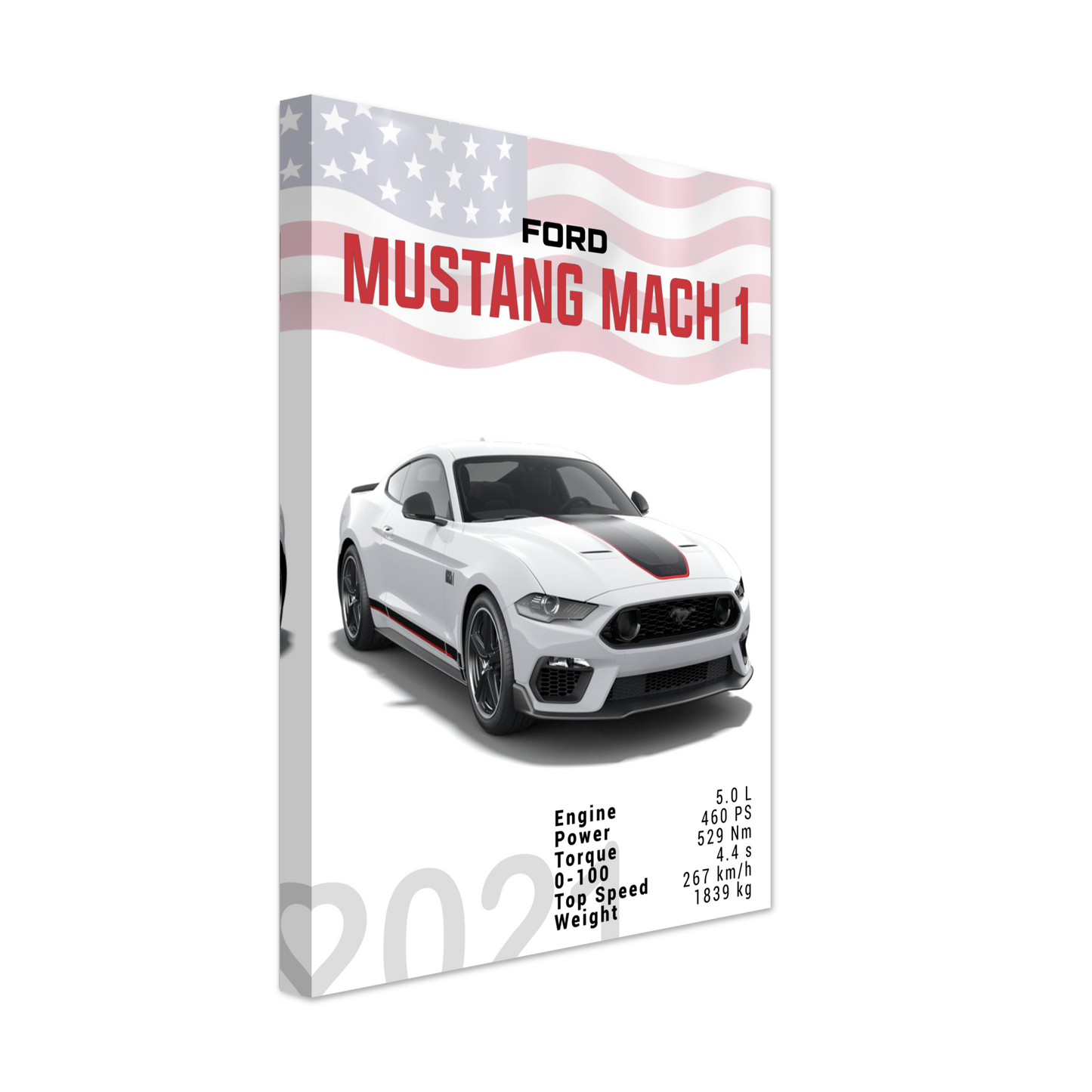 Ford Mustang 2021 S550 Mach 1 weiß (MUSTANG20)