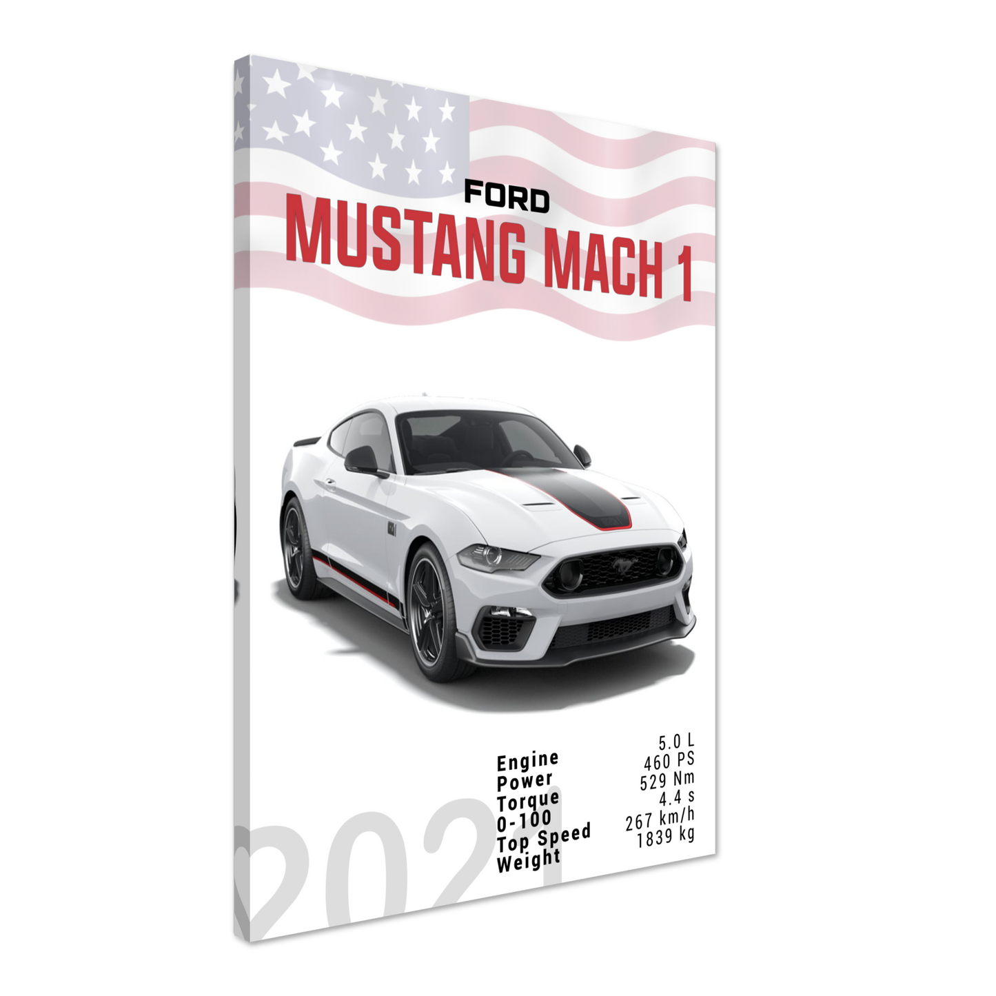 Ford Mustang 2021 S550 Mach 1 weiß (MUSTANG20)