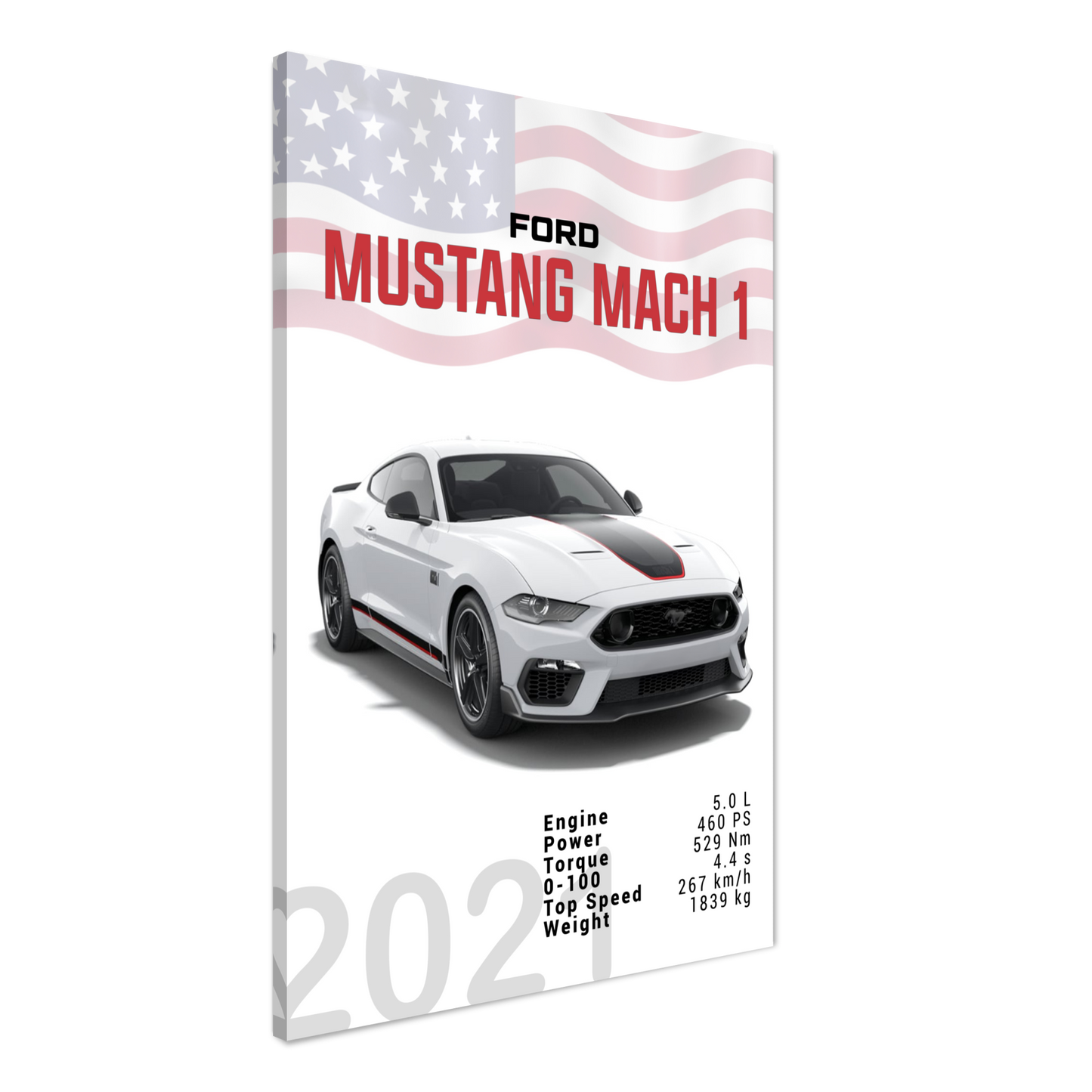 Ford Mustang 2021 S550 Mach 1 weiß (MUSTANG20)