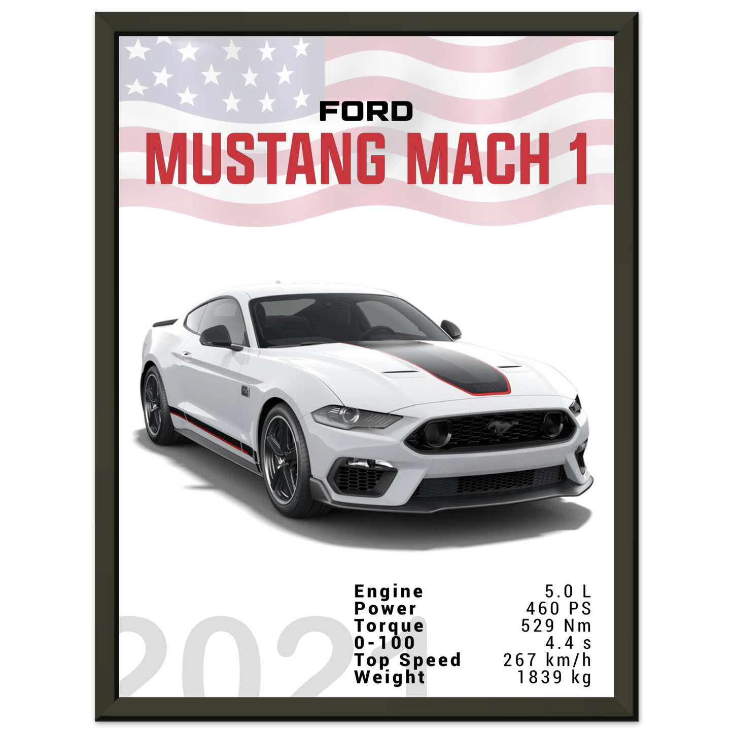Ford Mustang 2021 S550 Mach 1 weiß (MUSTANG20)