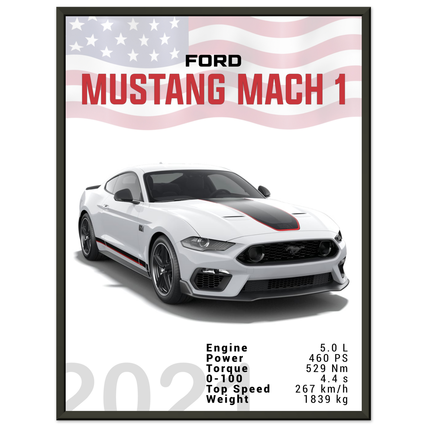 Ford Mustang 2021 S550 Mach 1 weiß (MUSTANG20)