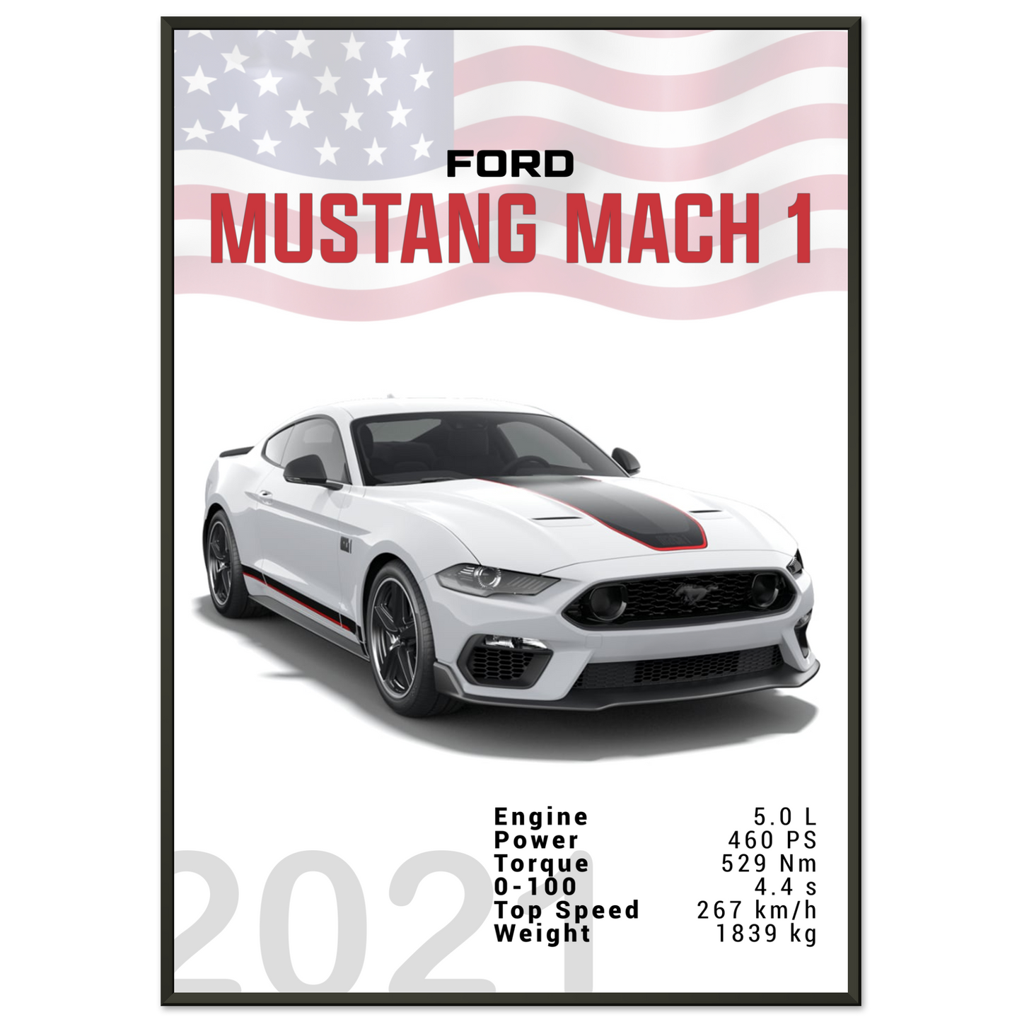 Ford Mustang 2021 S550 Mach 1 weiß (MUSTANG20)