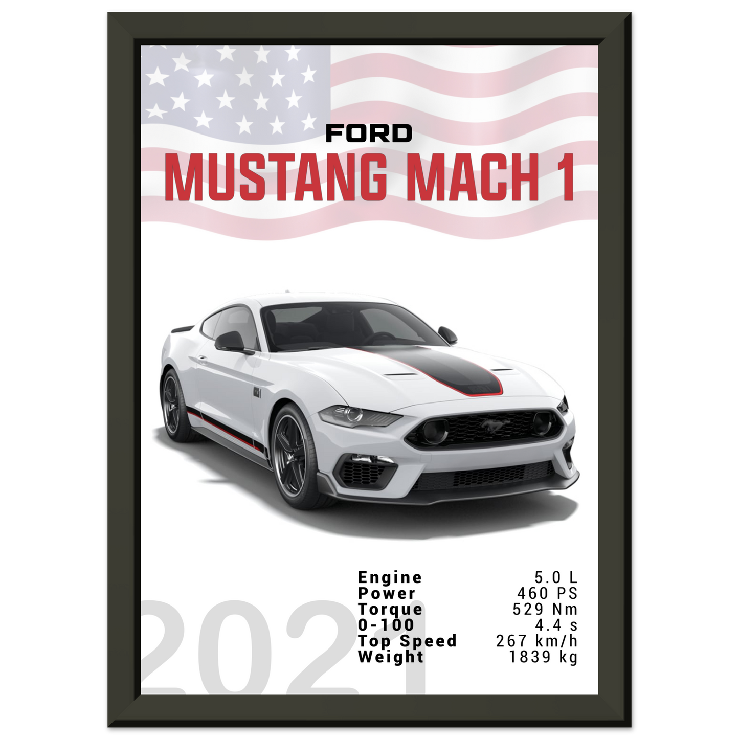 Ford Mustang 2021 S550 Mach 1 weiß (MUSTANG20)