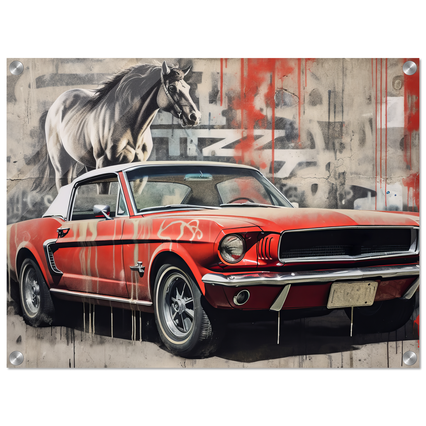 Ford Mustang 1966 street art (MUSTANG28)