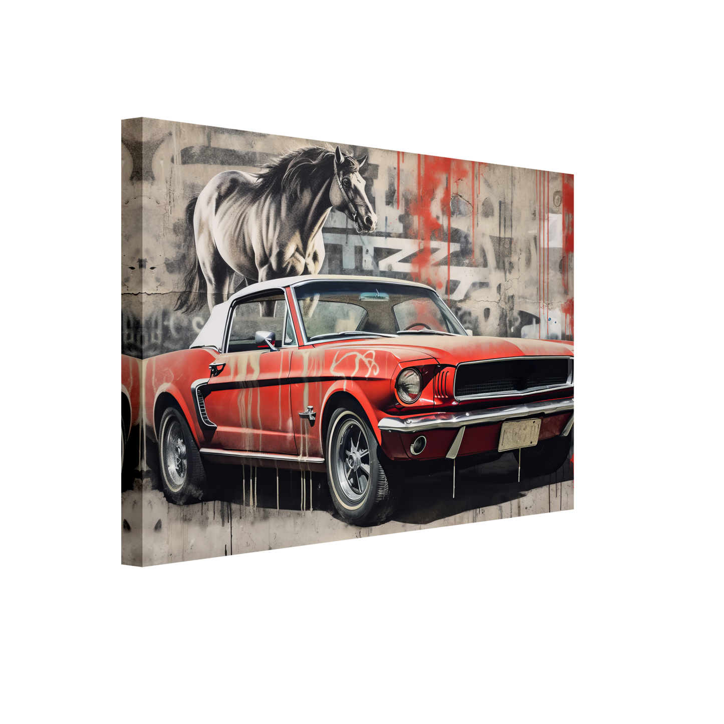 Ford Mustang 1966 street art (MUSTANG28)
