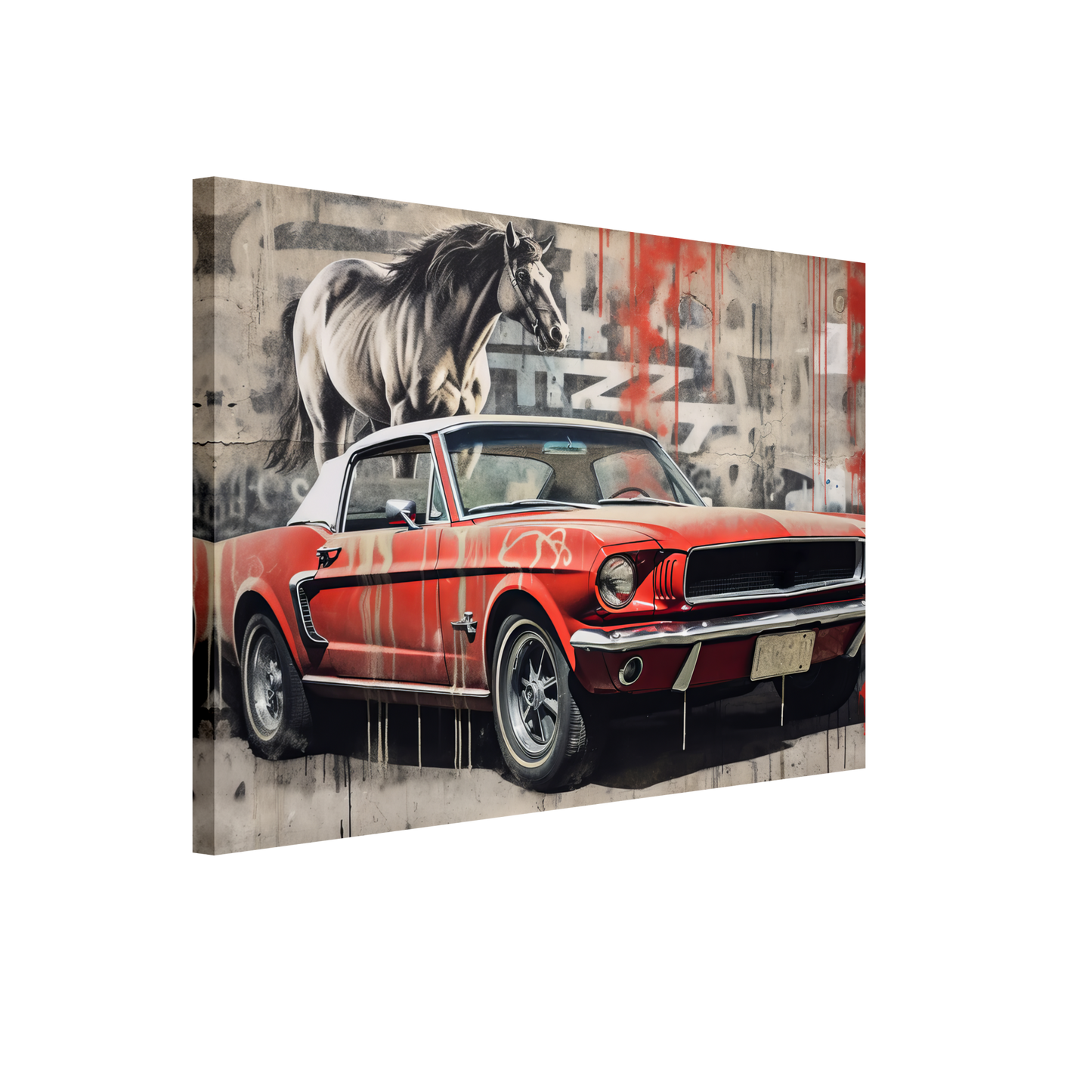 Ford Mustang 1966 street art (MUSTANG28)
