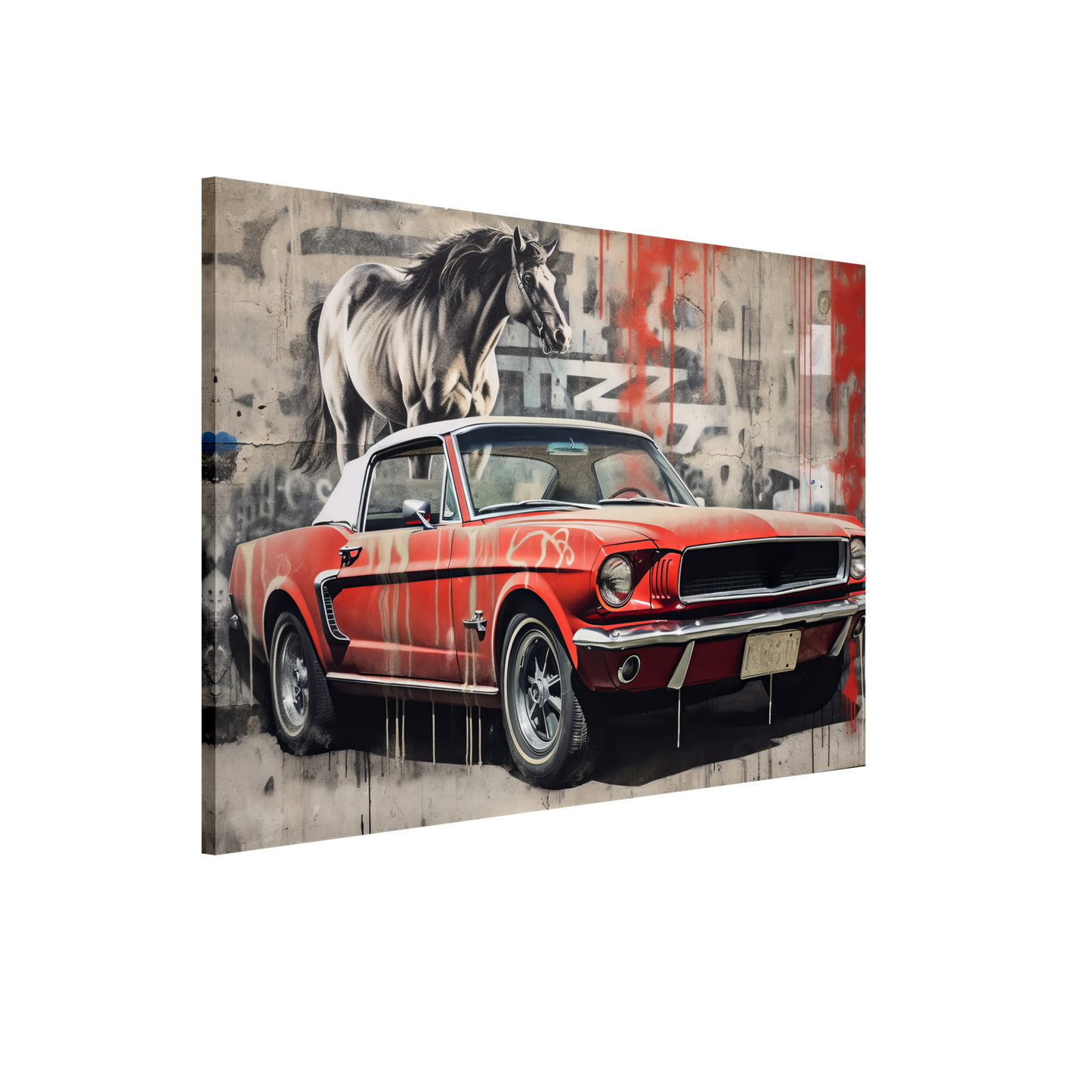 Ford Mustang 1966 street art (MUSTANG28)