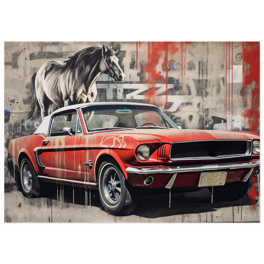 Ford Mustang 1966 street art (MUSTANG28)