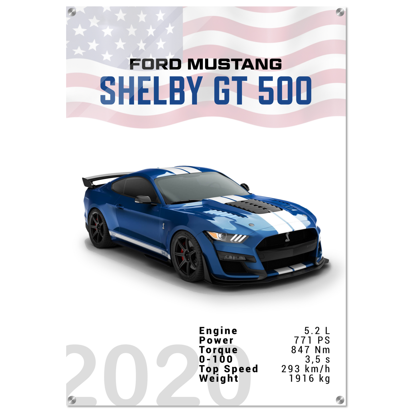 Ford Mustang 2020 Shelby GT500 S550 (MUSTANG04)