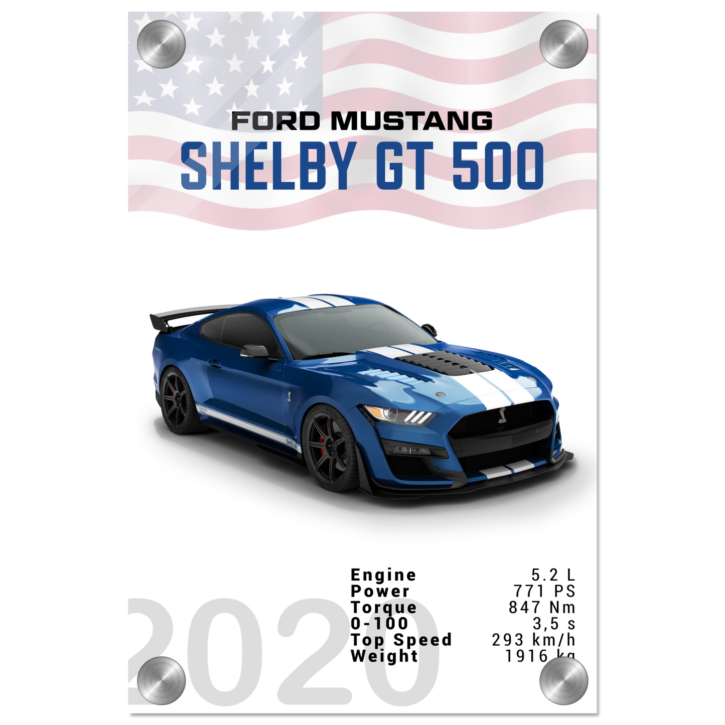 Ford Mustang 2020 Shelby GT500 S550 (MUSTANG04)