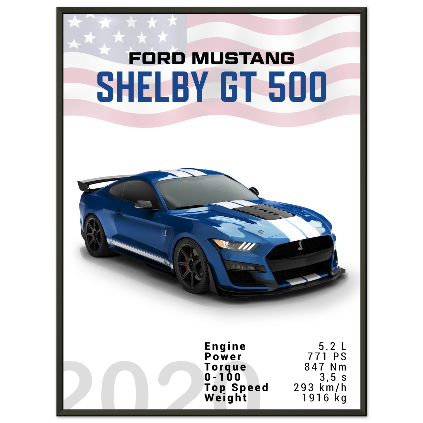 Ford Mustang 2020 Shelby GT500 S550 (MUSTANG04)