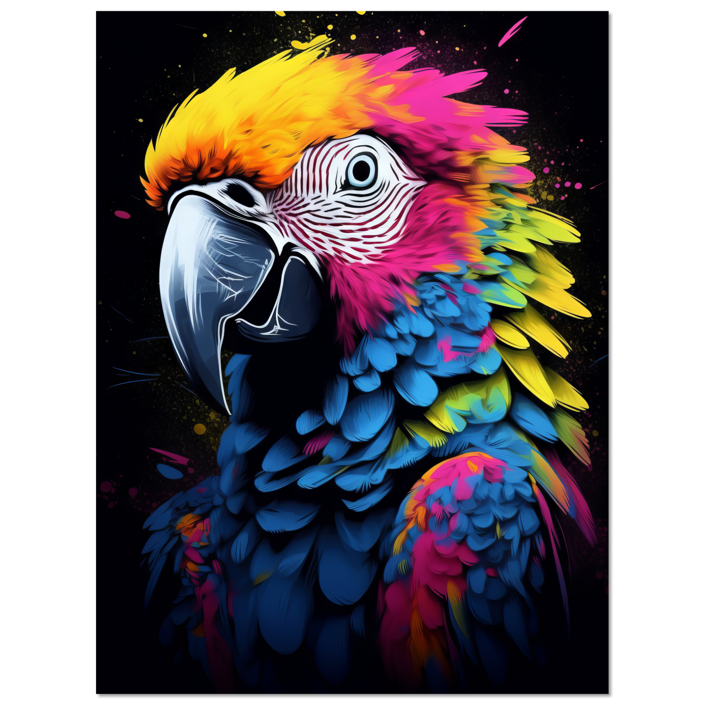 Vogel Papagei Pop-Art (BIRD25)