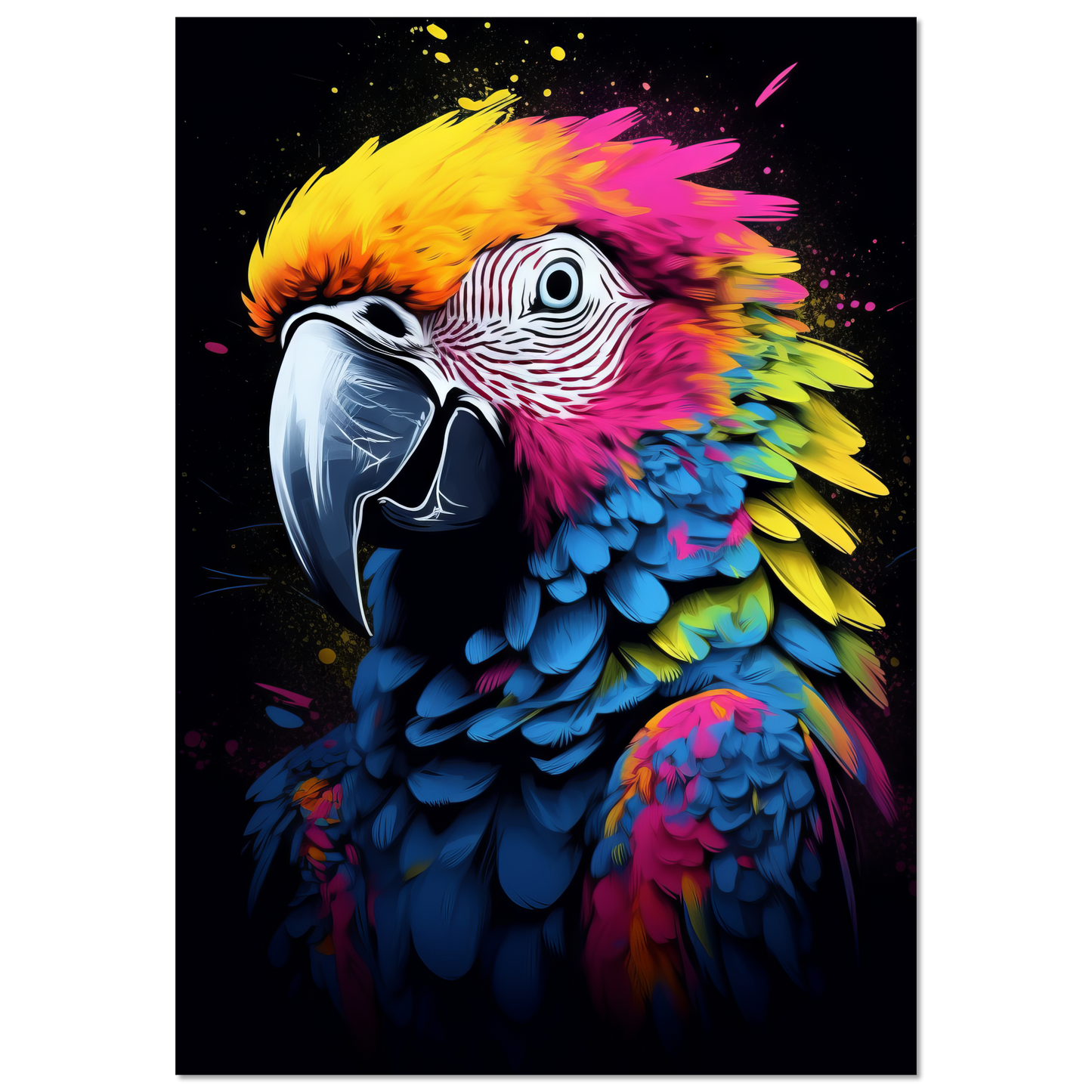 Vogel Papagei Pop-Art (BIRD25)