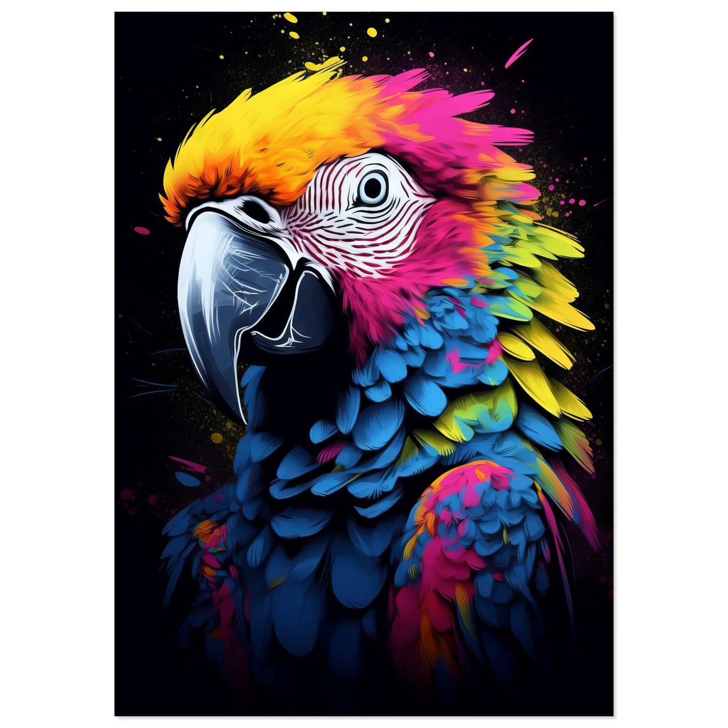 Vogel Papagei Pop-Art (BIRD25)