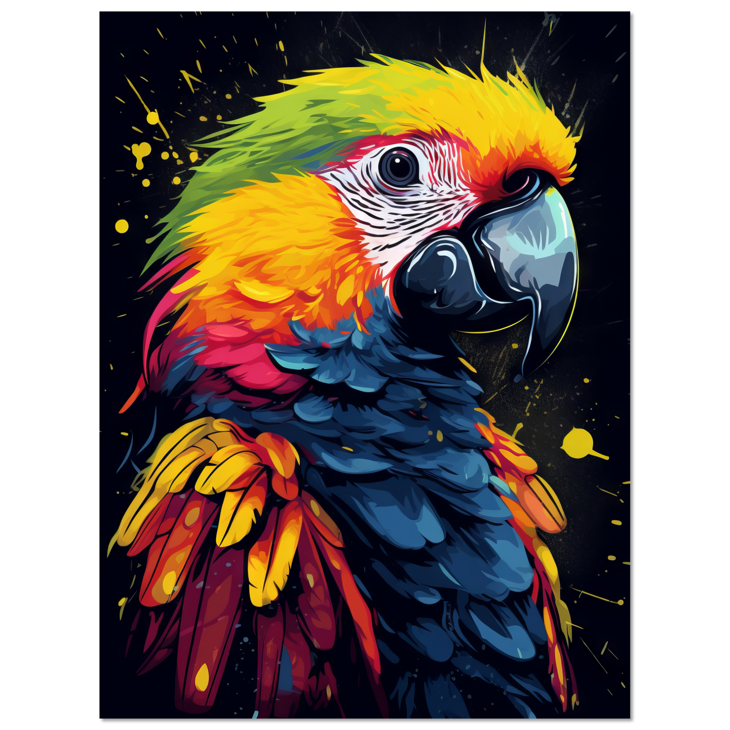 Vogel Papagei Pop-Art (BIRD26)