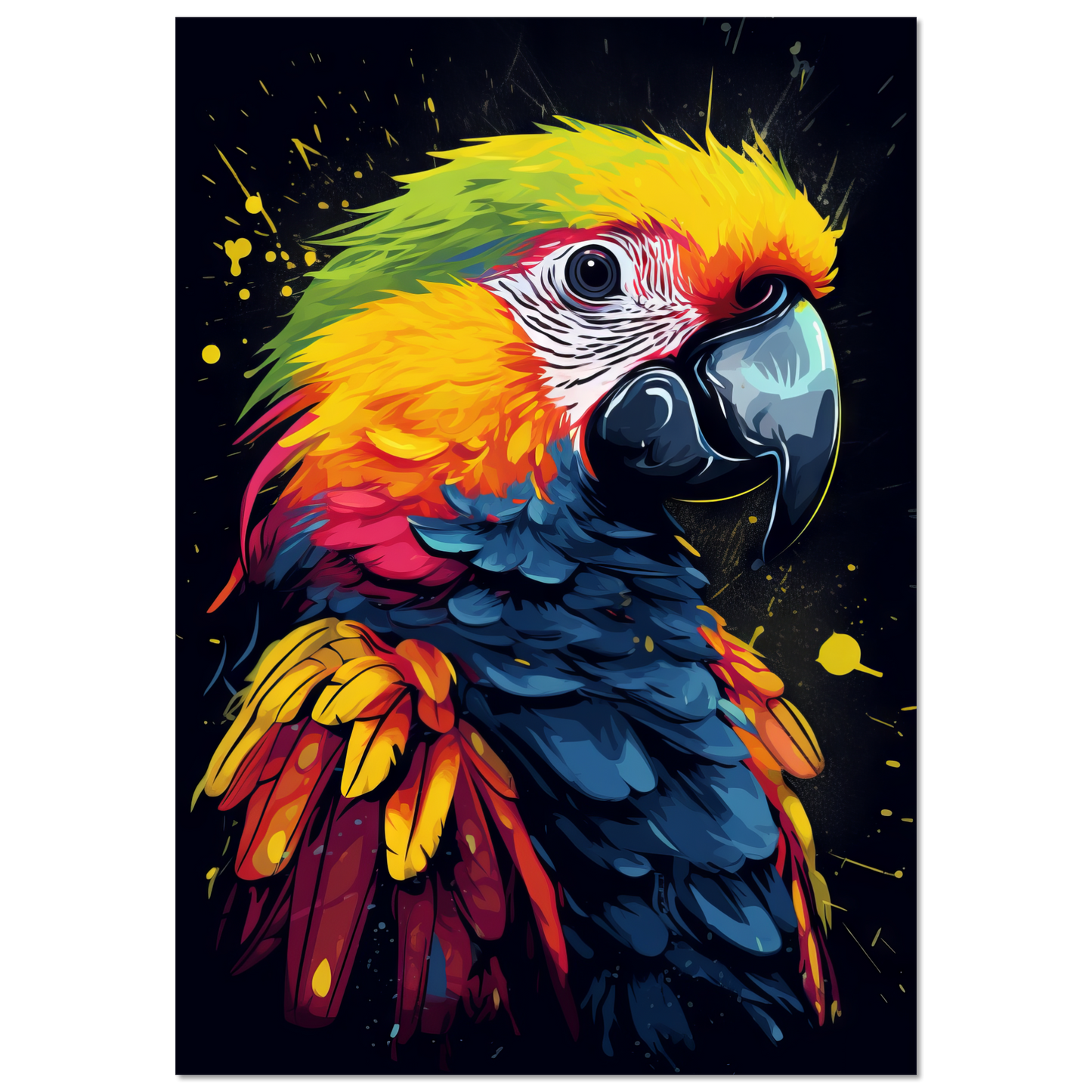Vogel Papagei Pop-Art (BIRD26)
