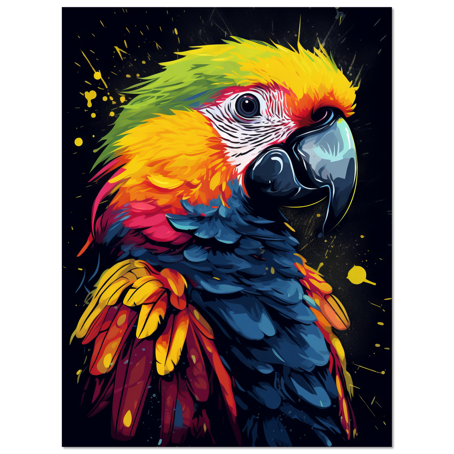 Vogel Papagei Pop-Art (BIRD26)
