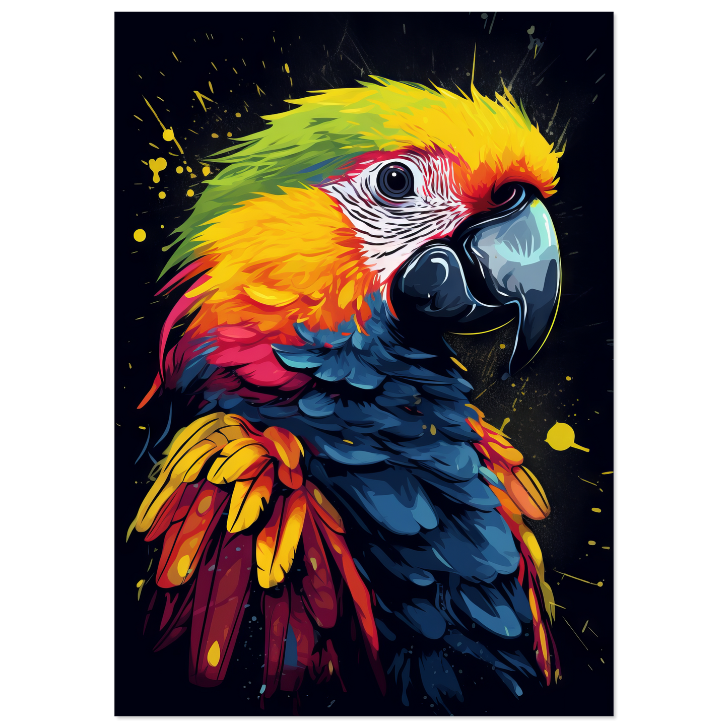 Vogel Papagei Pop-Art (BIRD26)