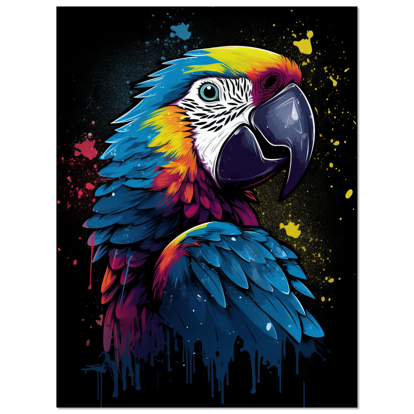 Vogel Papagei Pop-Art (BIRD27)