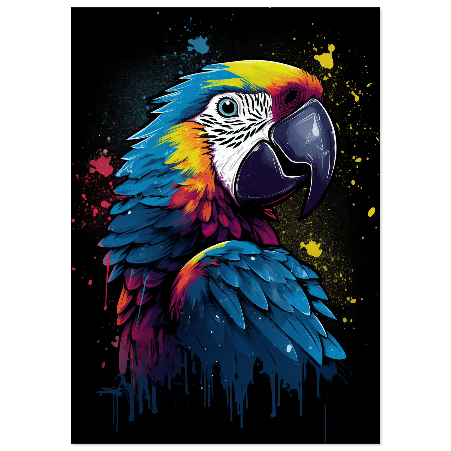 Vogel Papagei Pop-Art (BIRD27)