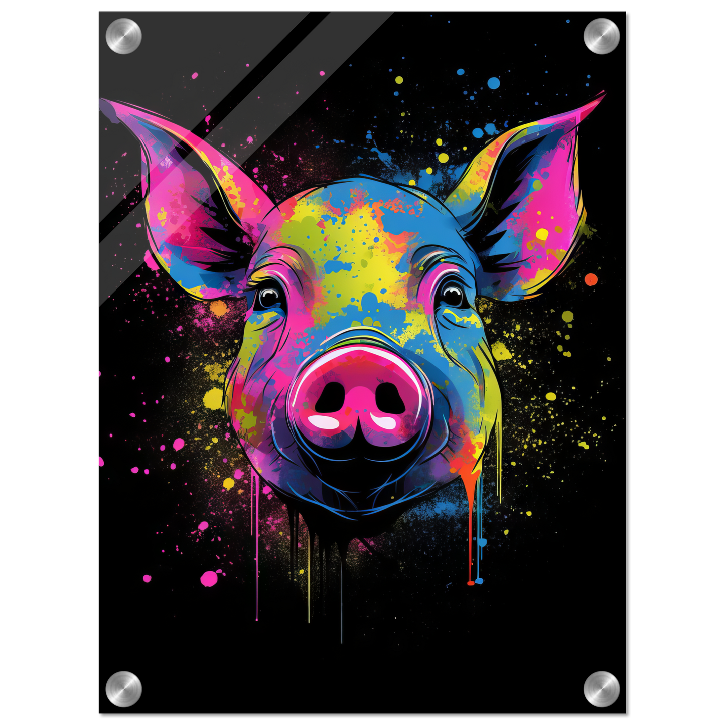 Schweine Schwein (Pop-Art) (PIG01)