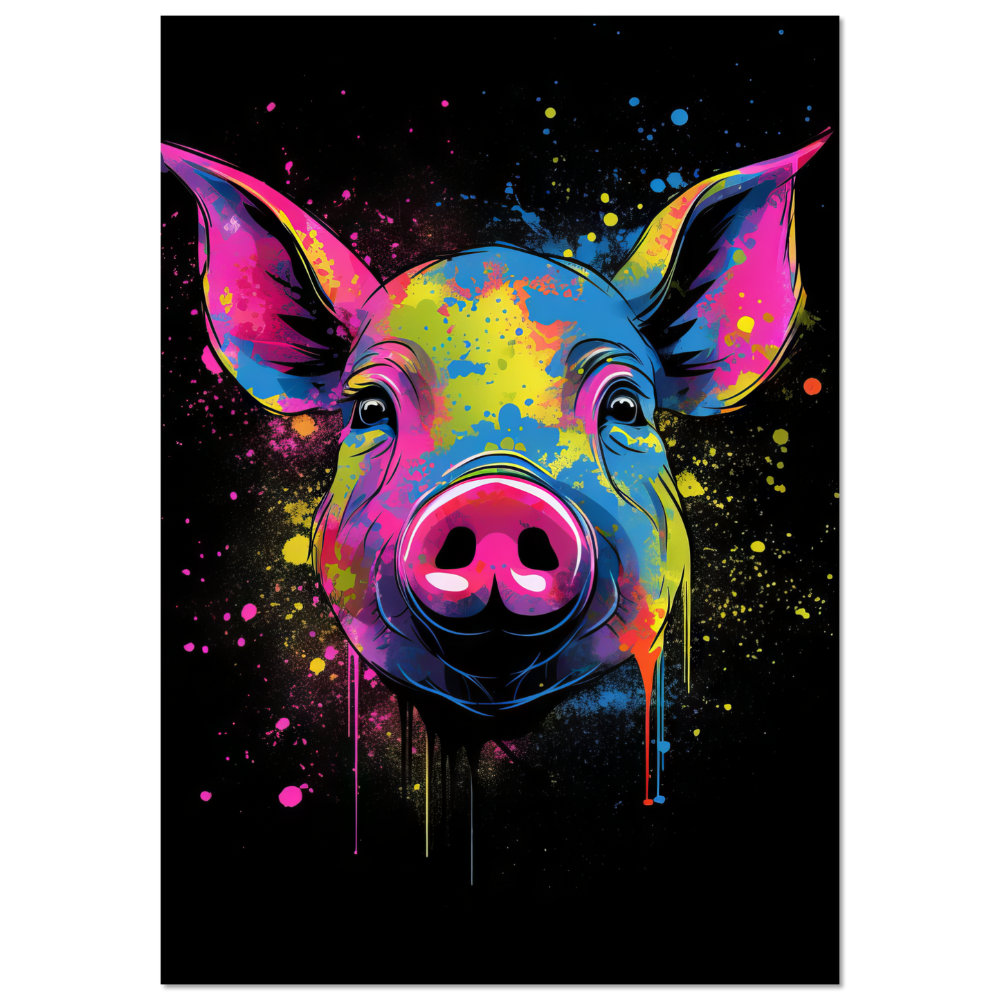 Schweine Schwein (Pop-Art) (PIG01)