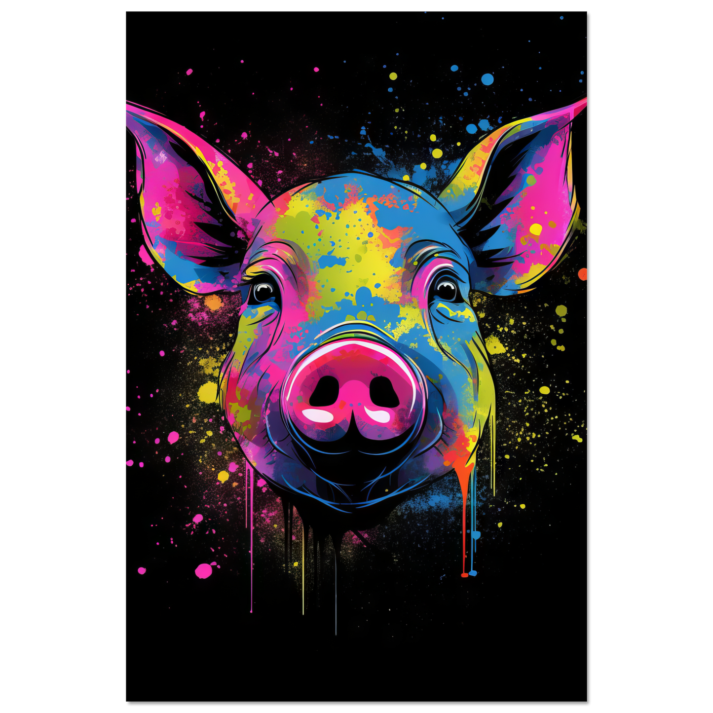 Schweine Schwein (Pop-Art) (PIG01)