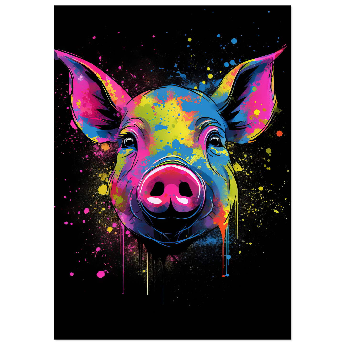 Schweine Schwein (Pop-Art) (PIG01)