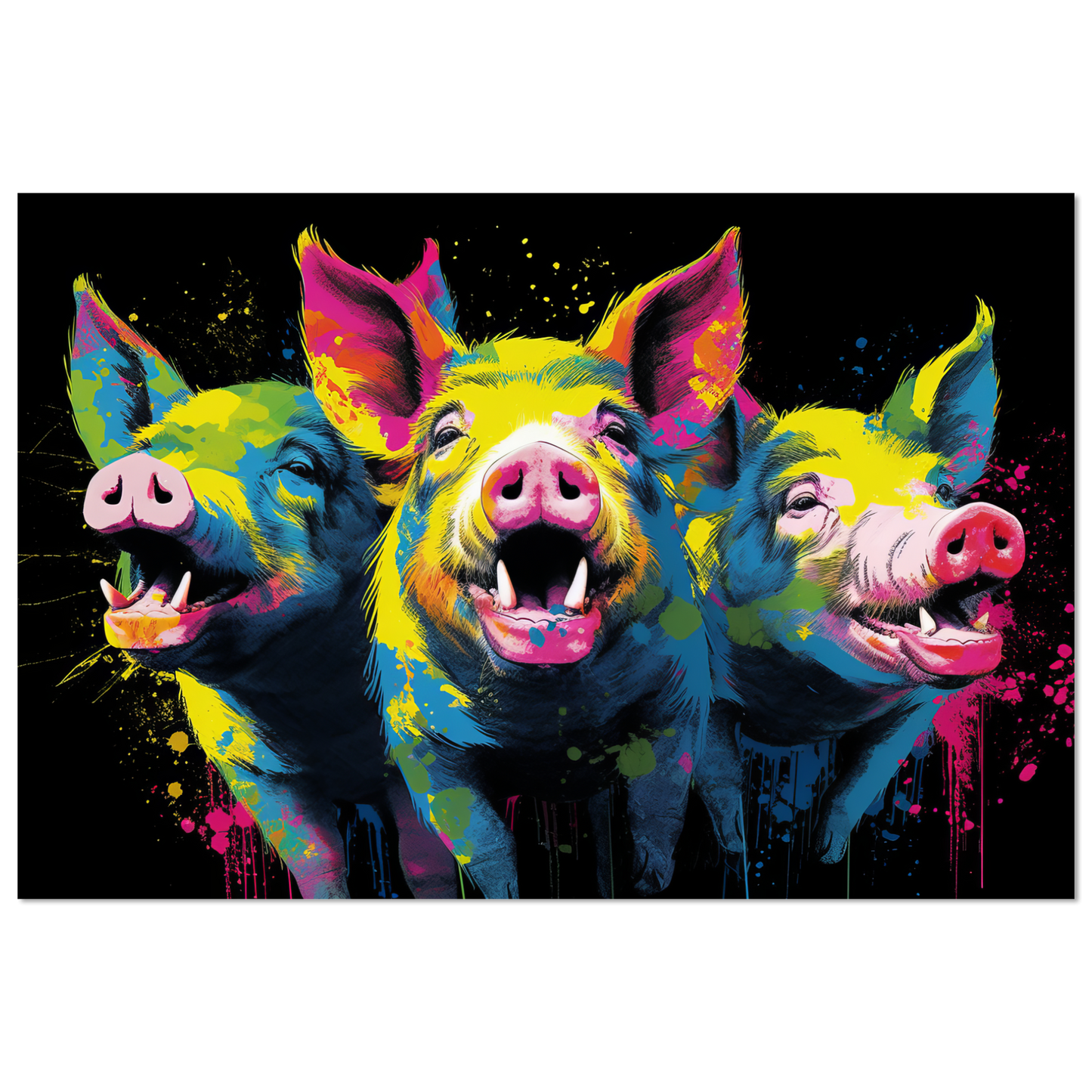 Schweine Schwein Pop-Art (PIG10)