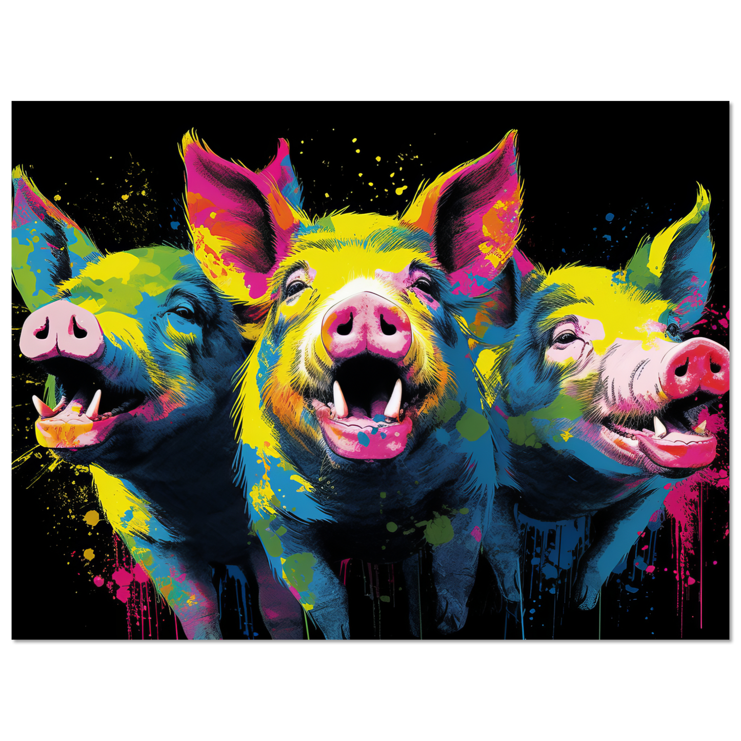Schweine Schwein Pop-Art (PIG10)