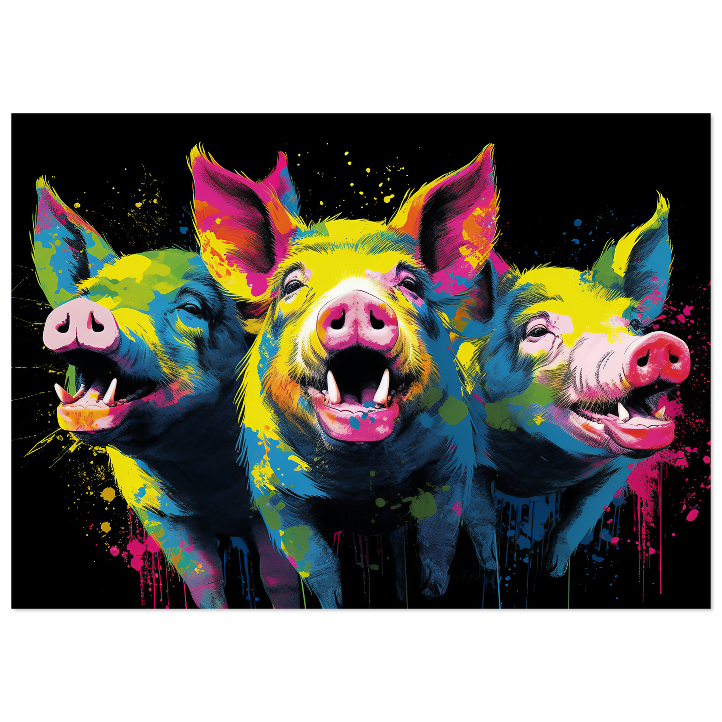 Schweine Schwein Pop-Art (PIG10)