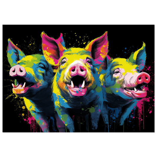 Pigs pig pop art (PIG10)
