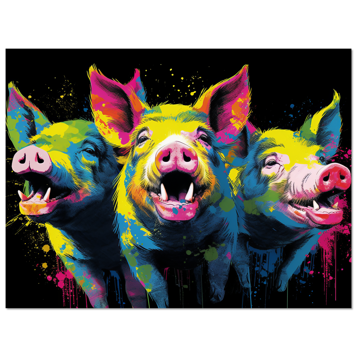 Schweine Schwein Pop-Art (PIG10)