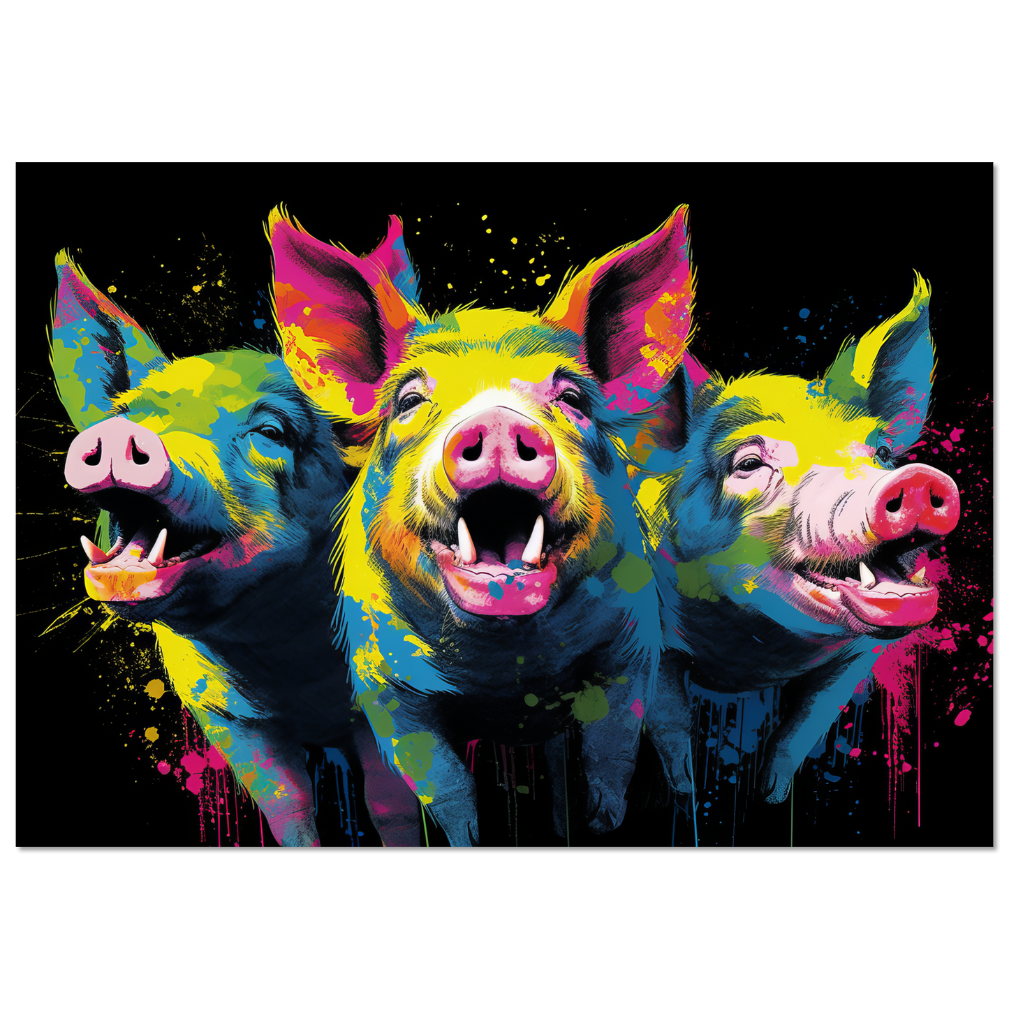 Schweine Schwein Pop-Art (PIG10)