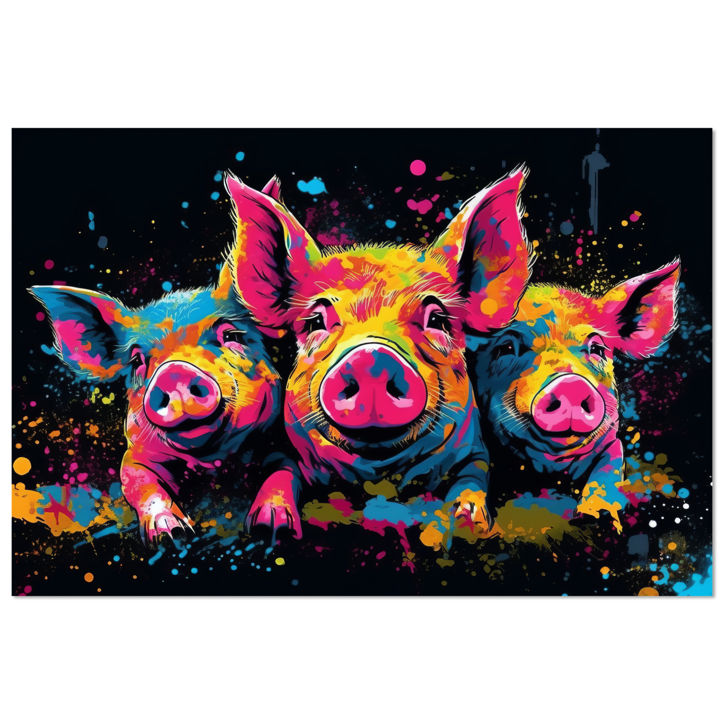Schweine Schwein Pop-Art (PIG12)
