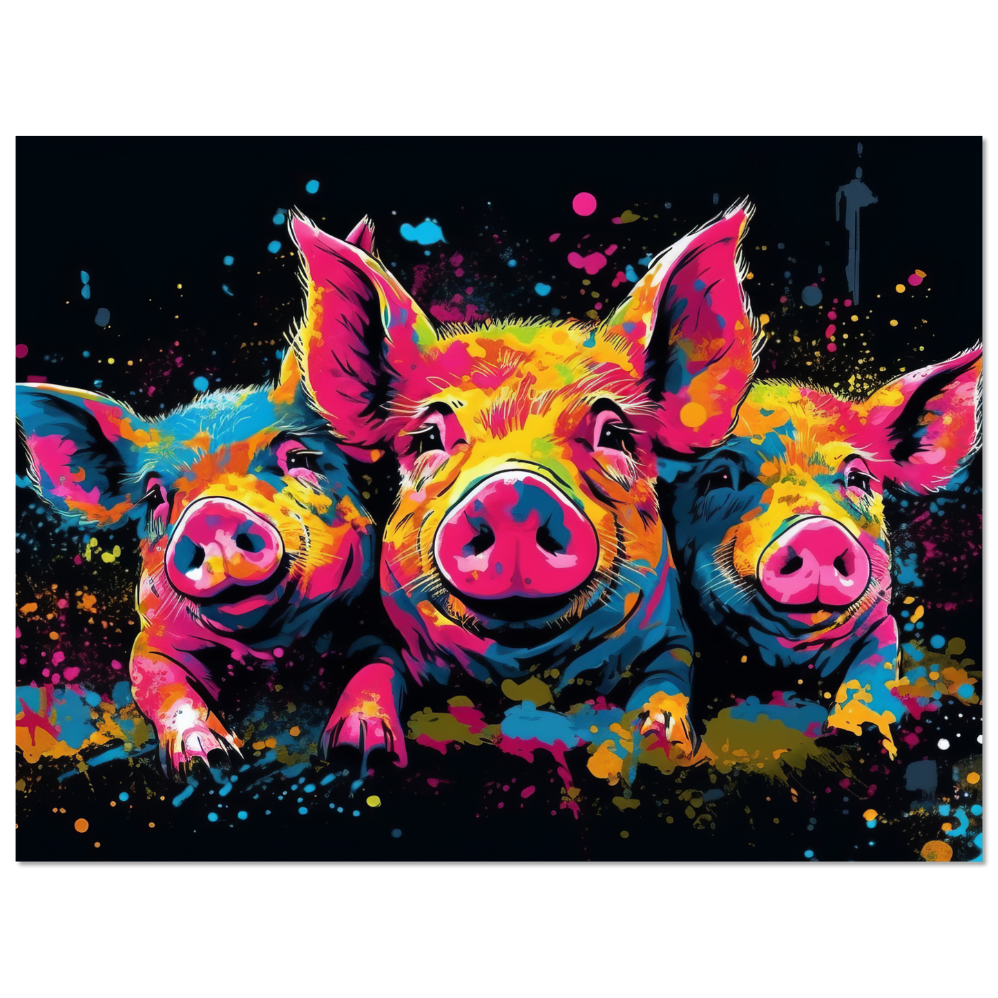 Schweine Schwein Pop-Art (PIG12)