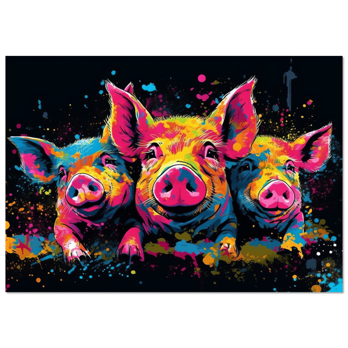 Schweine Schwein Pop-Art (PIG12)