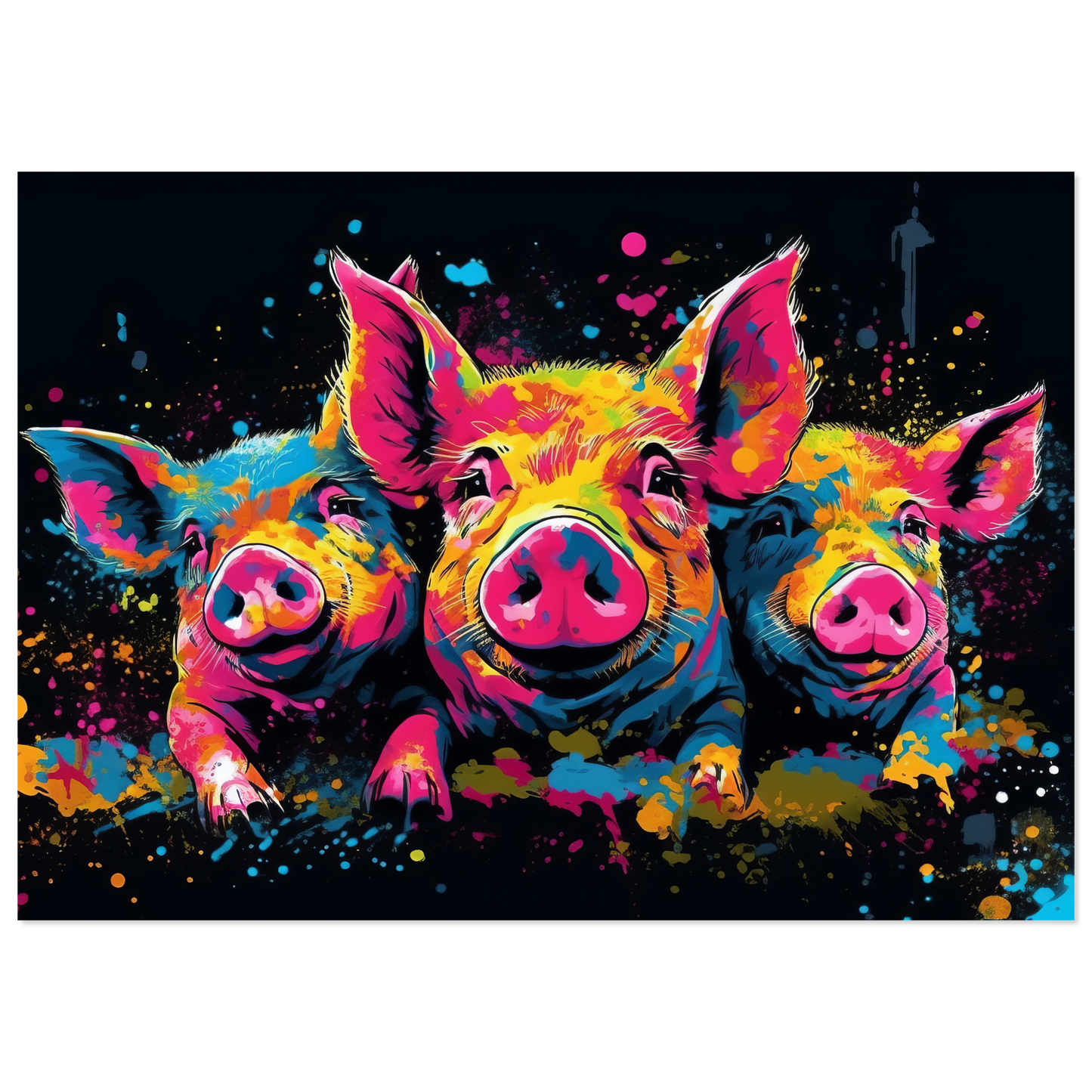 Schweine Schwein Pop-Art (PIG12)