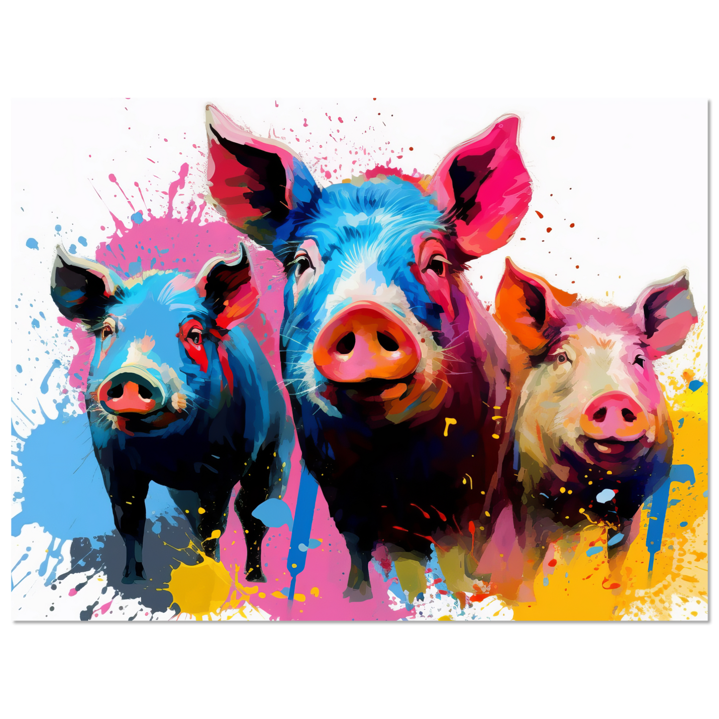 Schweine Schwein Pop-Art (PIG13)