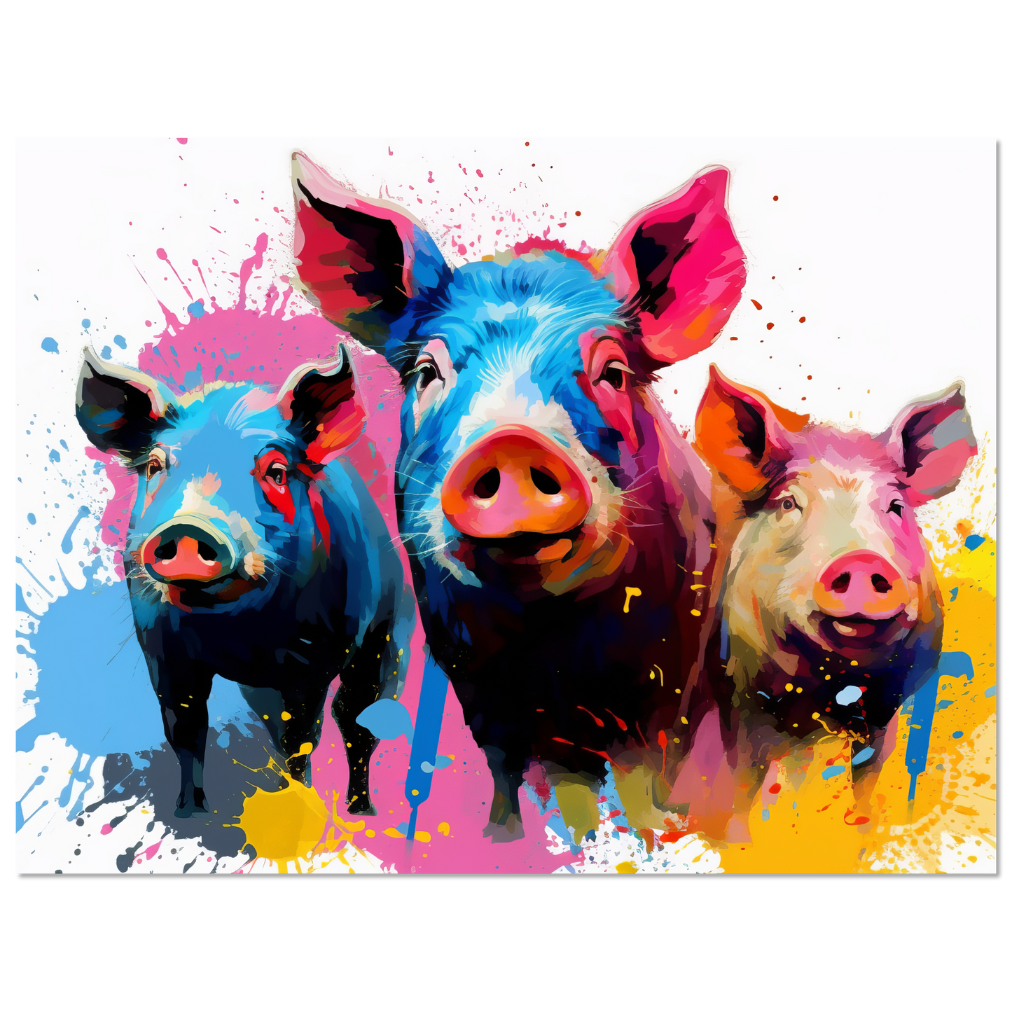 Schweine Schwein Pop-Art (PIG13)
