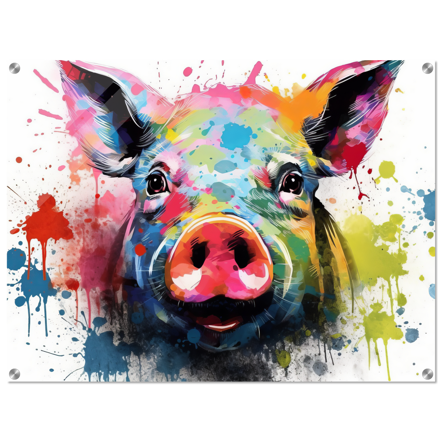 Schweine Schwein Pop-Art (PIG14)